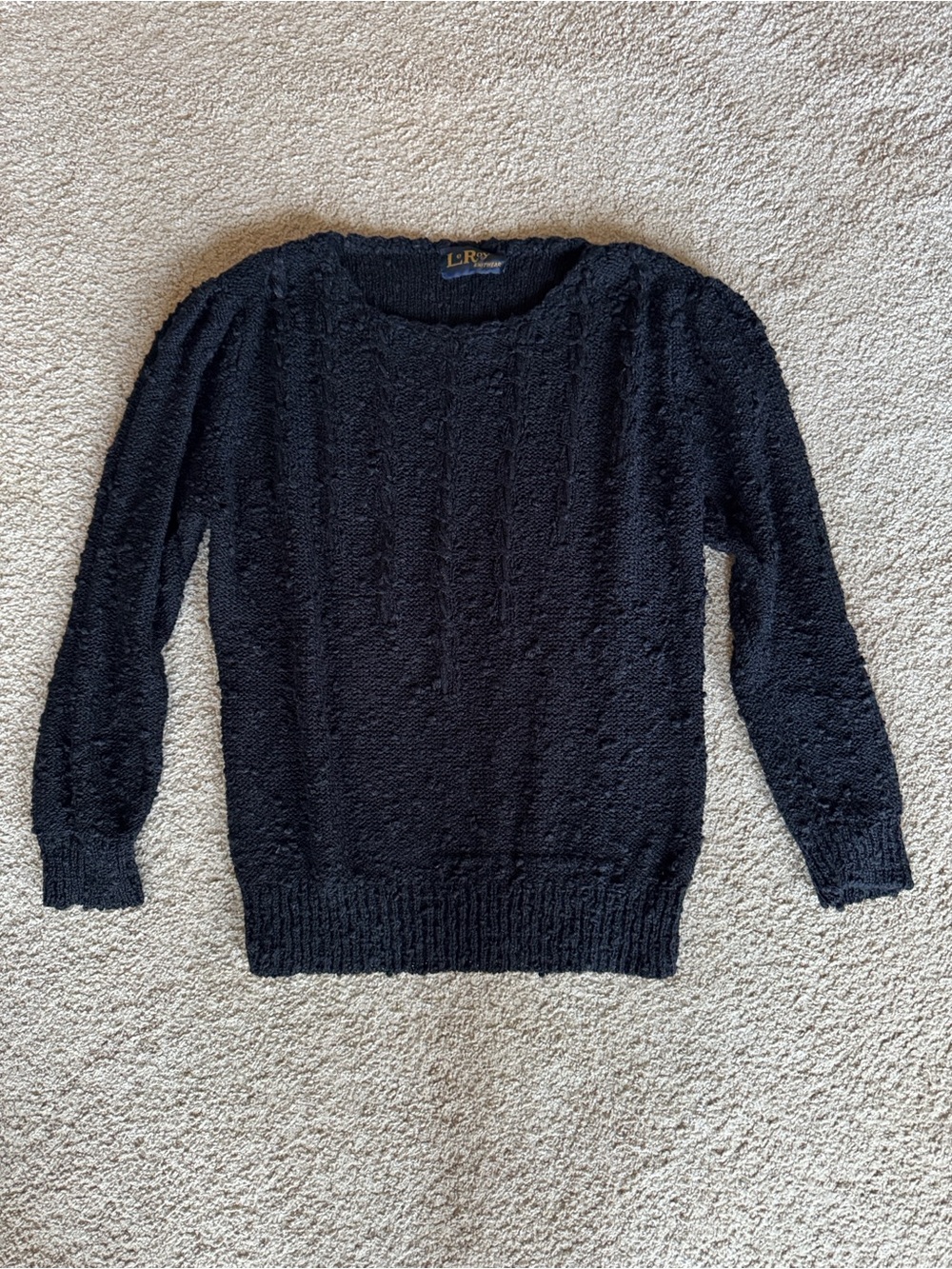 Vintage Le Roy Black Knit Sweater